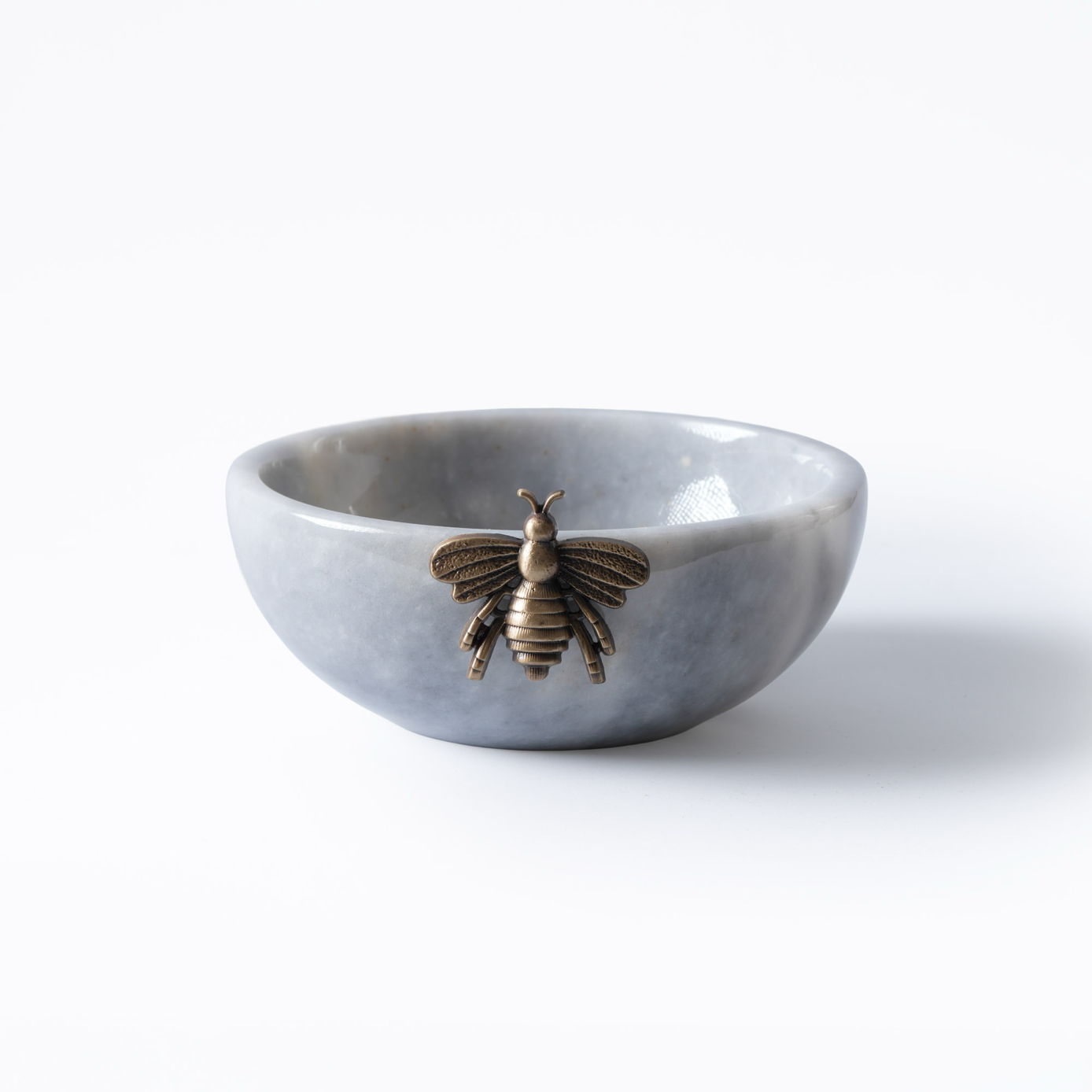 Arı Detaylı Gri Kase