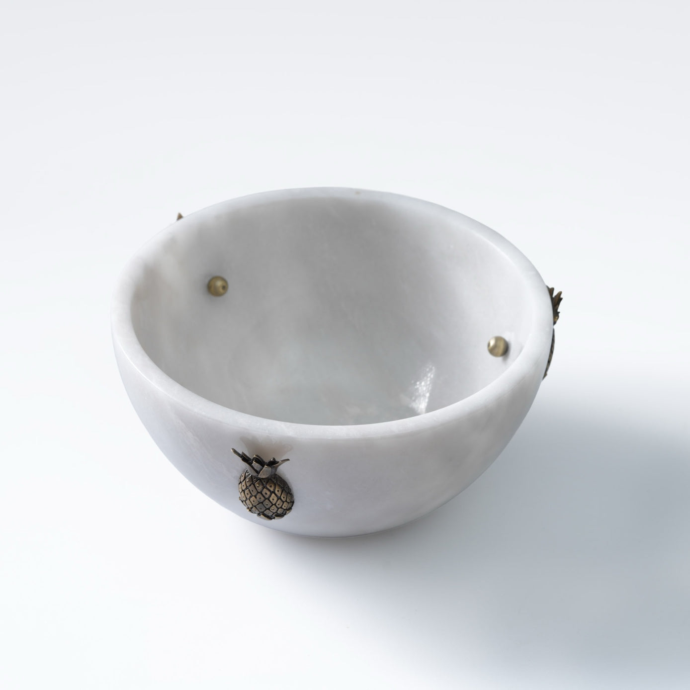 Ananas Detaylı Mermer Kase