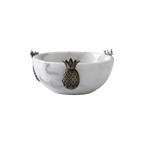 Ananas Detaylı Beyaz Mermer Kase