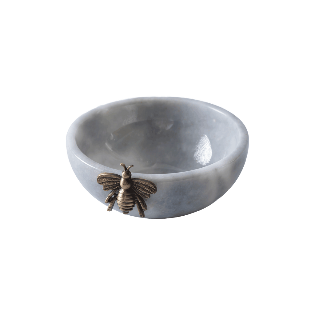 Arı Detaylı Gri Kase