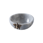 Arı Detaylı Gri Kase