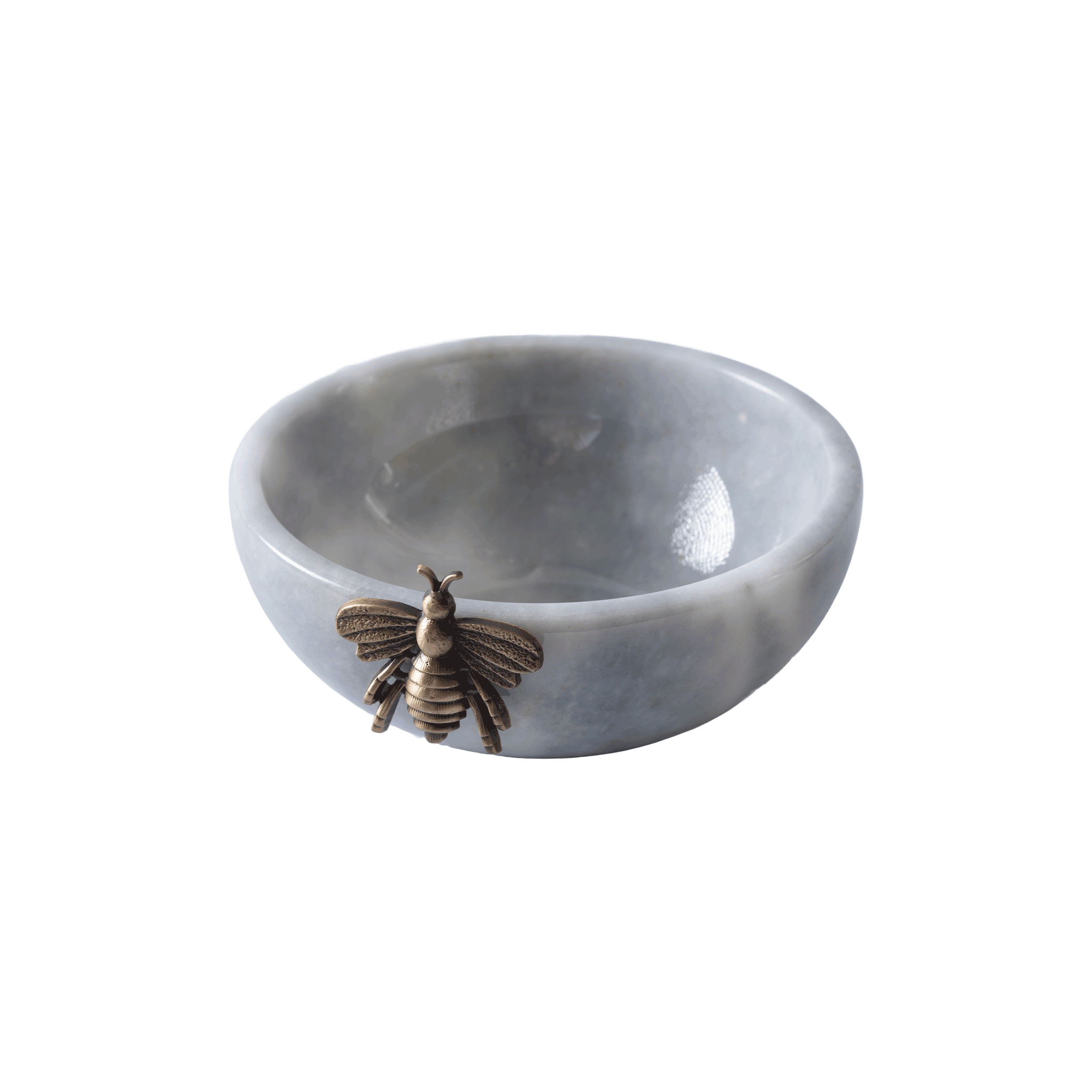 Arı Detaylı Gri Kase