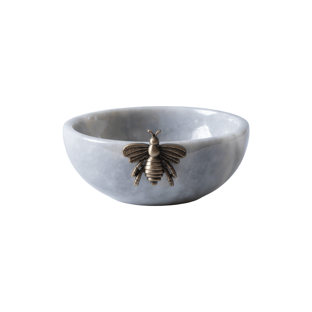 Arı Detaylı Gri Kase