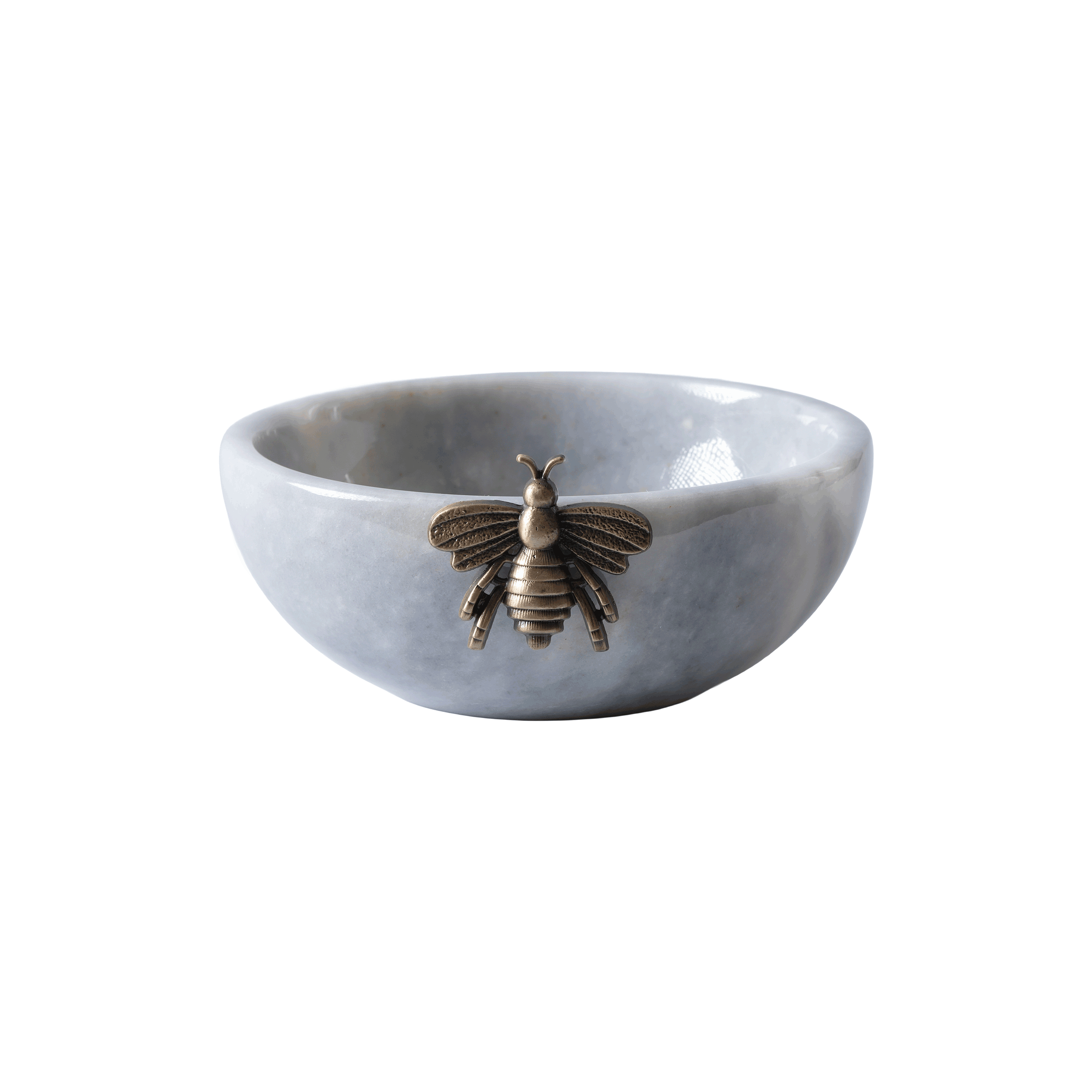 Arı Detaylı Gri Kase