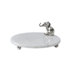 Fil Objeli Beyaz Tepsi