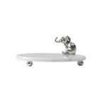 Fil Objeli Beyaz Tepsi