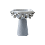 Gümüş Metal Top Detaylı Ayaklı Kase